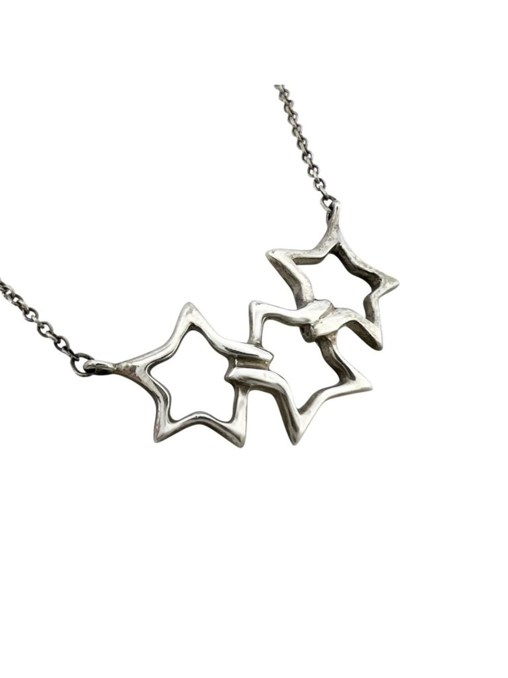 Tiffany & Co Triple Star 925 Sterling Silver Necklace